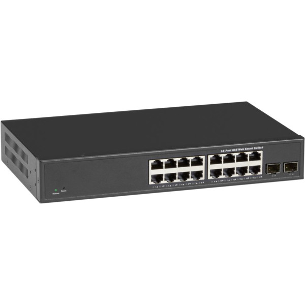 LGB2118A-R2 Managed Gigabit Web Smart Switch mit 16x RJ45 und 2x SFP Anschlüssen von Black Box