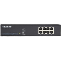 LGB408A-R2 Unmanaged Gigabit Netzwerkswitch mit 8x RJ45 Anschlüssen von Black Box Vorderseite