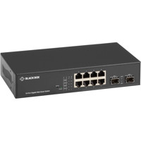 LGB710A 10-Port Gigabit Ethernet Switch mit 8x RJ45 und 2x SFP Anschlüssen von Black Box