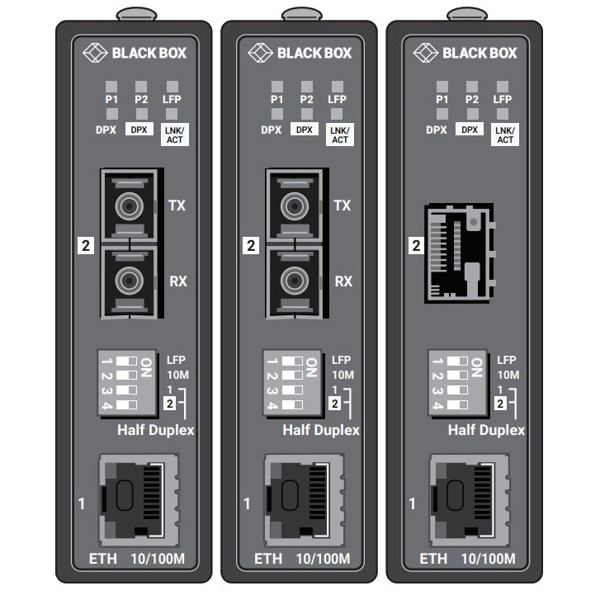 LGC280 Gigabit Medienkonverter die 10/100/1000Base-TX zu 1000Base-FX konvertieren von Black Box Serie
