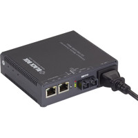 LGC5152A kompakter Gigabit Medienkonverter mit 2x RJ45 und 1x Single-Mode SC Ports von Black Box mit Stromkabel