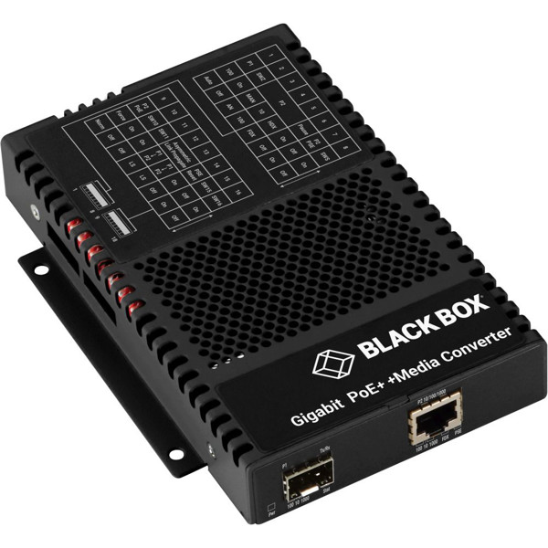 LGC5600A Gigabit Ethernet RJ45 PoE zu SFP Glasfaser Medienkonverter von Black Box