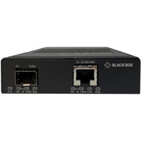 LGC5700A 802.3bt konformer Gigabit Ethernet zu SFP Glasfaser Medienkonverter von Black Box Front
