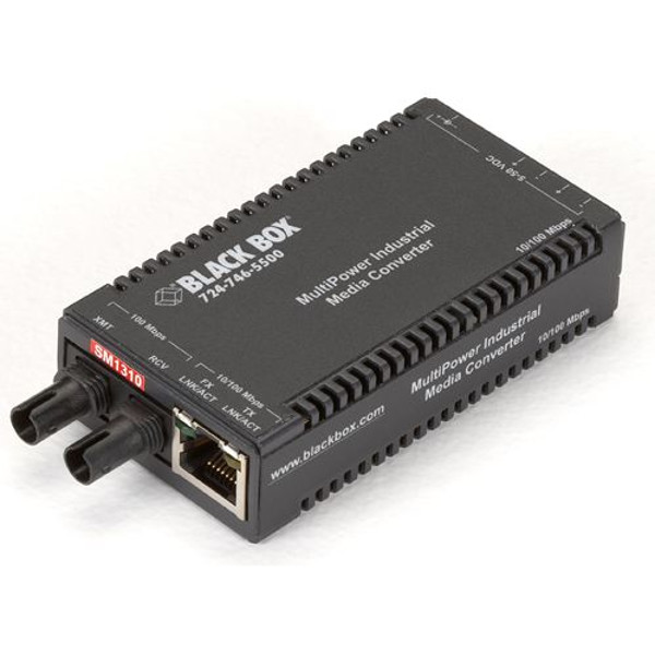 LIC024A-R3 10-100 Mbps Single-Mode ST MultiPower Medienkonverter von Black Box