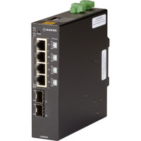 LIE402A industrieller Gigabit Ethernet 802.3bt PoE++ Netzwerk Switch mit 4x RJ45 und 2x SFP Ports von Black Box