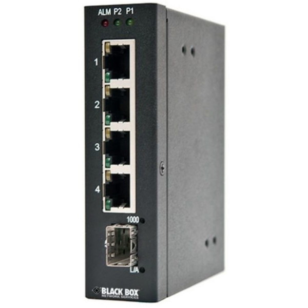 LIG401 INDRy II S industrieller Unmanaged Gigabit Switch mit SFP und RJ Anschlüssen von Black Box