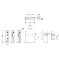 LMC280 Serie Fast Ethernet Medienkonverter die 10/100BaseTX in 100BaseFX umwandeln von Black Box Zeichnung