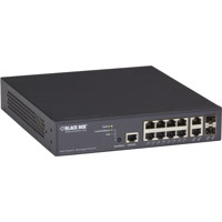 LPB2910A Managed Gigabit Power over Ethernet Switch mit 8x RJ45 PoE und 2x Dual Media Ports von Black Box