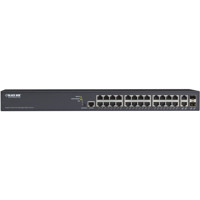 LPB2926A Gigabit Managed PoE+ Switch mit 24x RJ45 PoE und 2x Dual Medien RJ45/SFP Ports von Black Box Front