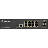 LPB3010A Managed Gigabit PoE Switch mit 8x RJ45 und 2x SFP Ports von Black Box Front