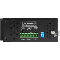 LPH1006A-R2 industrieller PoE Ethernet Switch mit 4x GbE und 2x SFP Ports von Black Box von oben