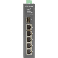 LPH3061A Unmanaged Gigabit PoE+ Switch mit 4x PoE, 1x Fast Ethernet und 1x SFP von Black Box Front