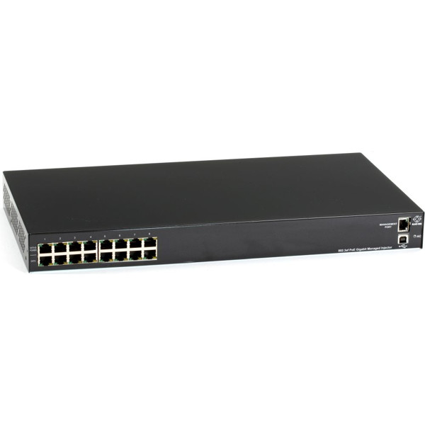 LPJ008A-FM Managed Multiport PoE Injektor mit 8x Gigabit Ethernet Anschlüssen von Black Box