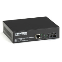 LPS500 Serie Gigabit Ethernet 802.3at PoE zu Glasfaser Medienkonverter von Black Box