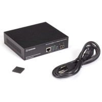 LPS500 Serie Gigabit Ethernet 802.3at PoE zu Glasfaser Medienkonverter von Black Box Lieferinhalt