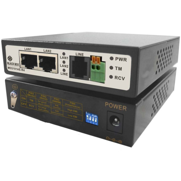 MEG101AE-R4 VDSL2 Mini Modem/Ethernet Extender mit 2 Ethernet Ports von Black Box