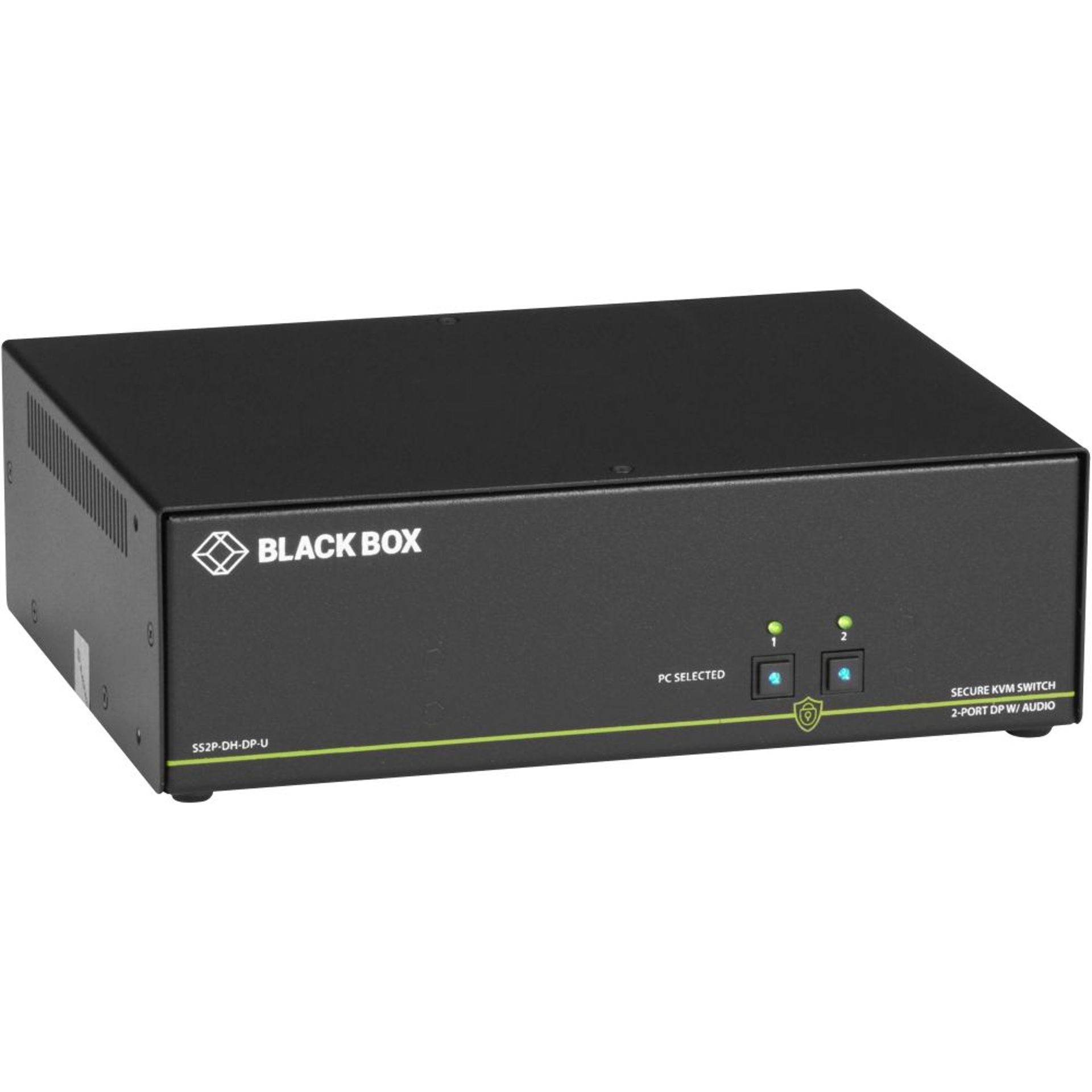 SS2PDHDPU Black Box 2Port DualHead DisplayPort Secure KVM Switch
