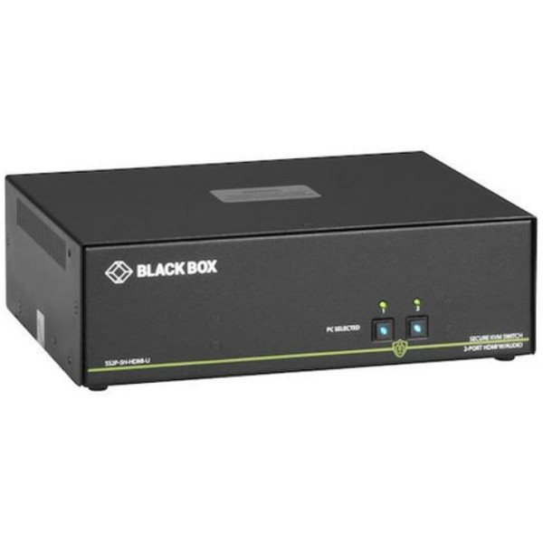 SS2P-SH-HDMI-U sicherer KVM Schalter mit NIAP 3.0 Zertifizierung, EDID Learning und Emulation und 4K HDMI von Black Box