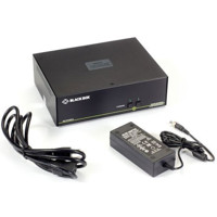 SS2P-SH-HDMI-U sicherer KVM Schalter mit NIAP 3.0 Zertifizierung, EDID Learning und Emulation und 4K HDMI von Black Box mit Kabeln