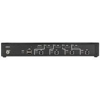SS4P-SH-HDMI-U sicherer KVM Schalter mit NIAP 3.0 Zertifizierung, EDID Learning und Emulation und 4K HDMI von Black Box Rückseite