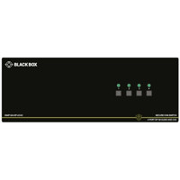 SS4P-QH-DP-UCAC Sicherer KVM Schalter mit Quadhead, 4K DisplayPort, NIAP 3.0 und EDID von Black Box Vorderseite