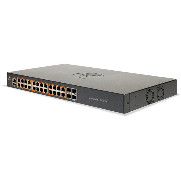 EX1028-P Layer 2 Gigabit Ethernet PoE cnMatrix Switch mit 24x RJ45 und 4x SFP Ports von Cambium Networks