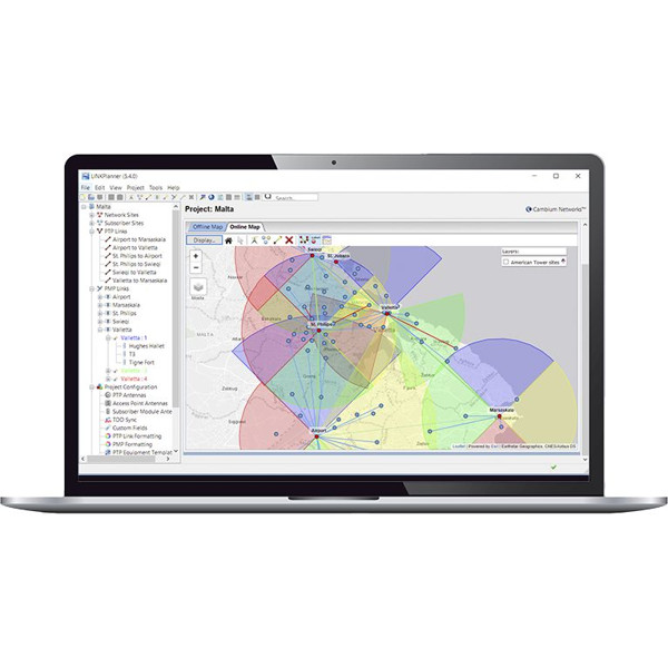 LINKPlanner Planungssoftware für die Planung und Optimierung eines Wireless-Netzwerks von Cambium Networks