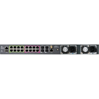 TX2020R-P Layer 2/Layer 3 cnMatrix Switch mit 16x RJ45 PoE+ Anschlüsse, 4x SFP+ Ports und 2x CRPS Slots von Cambium Networks Front