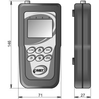 C0111 Thermometer mit einem Anschluss für externe Ni1000 RTD Sensoren von Comet System Zeichnung