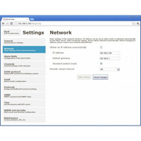 Netzwerkeinstellungen im Webinterface des P8641 Websensors von Comet System.
