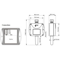 T0110 Temperatur Transmitter mit 4-20 mA von Comet System Zeichnung