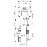 T6541T6541 CO2 Websensor mit Thermo- und Hygrometer von Comet System Zeichnung