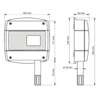 T6640 CO2 Sensor mit Power over Ethernet von Comet System Zeichnung