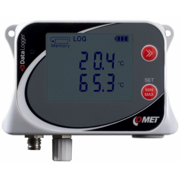 U0121 Temperatur Datenlogger mit 2 Anschlüssen für PT1000 Sonden von Comet System