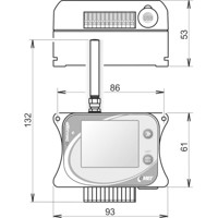 U0141TG 2G GSM/4G LTE IoT Temperatur Datenlogger von Comet System Zeichnung