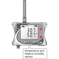 U3631G 4G LTE IoT Datenlogger für die Überwachung der Temperatur und Luftfeuchte von Comet System Illustration