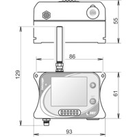 U3631G 4G LTE IoT Datenlogger für die Überwachung der Temperatur und Luftfeuchte von Comet System Zeichnung