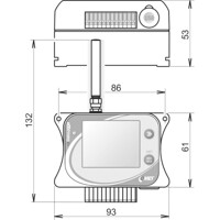 Zeichnung des U6841G 4G IoT Datenlogger von Comet System
