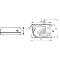 W0711 WiFi Temperatursensor mit einem Anschluss für einen externen Pt1000 Sensor von Comet System Zeichnung