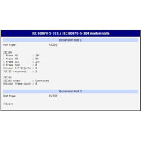 Darstellung des Status eines seriellen RS-232 Ports mit IEC101/104 User Modul von Conel.