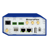 Vorderseite des SmartFlex LTE Routers mit Seriell- und WiFi-Option von B+B SmartWorx (Conel).
