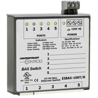 Der EIBA5-100T-R von Contemporary Controls ist ein Unmanaged Switch.
