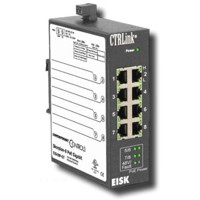 EISK8P-GT Gigabit Ethernet Switch mit 8 Ports und PoE von Contemporary Controls.
