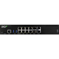 Front des Digi Connect EZ 8 MEI seriellen Ger&auml;teserver mit 8x RS-232/422/485 Anschl&uuml;ssen von Digi