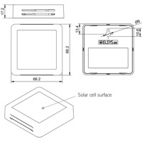 ERS Eco solarbetriebener LoRaWAN Sensor für Temperatur- und Luftfeuchtigkeitsmessung von Elsys Zeichnung