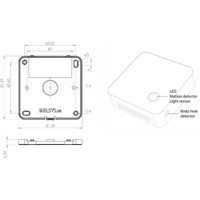 ERS Desk LoRaWAN Indoor Sensor mit einem Thermopile IR Sensor von Elsys Zeichnung