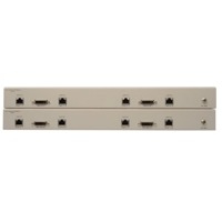 Rückseite mit Anschlüssen des EXT-DVI-CAT6DL DVI Dual Link Extenders mit 2 Port von Gefen.