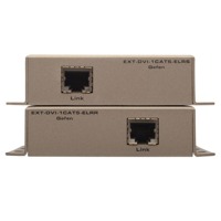 RJ-45 Anschlüsse des EXT-DVI-1CAT5-ELR DVI Extenders auf 150m von Gefen.