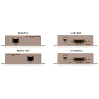 Sender und Empfänger des EXT-DVI-1CAT5-SR DVI ELR-Lite Extenders von Gefen.