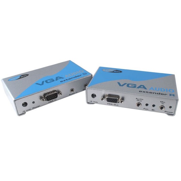 EXT-VGA-AUDIO-141 VGA Audio und Video Extender über Kat. 5e auf 45m von Gefen.